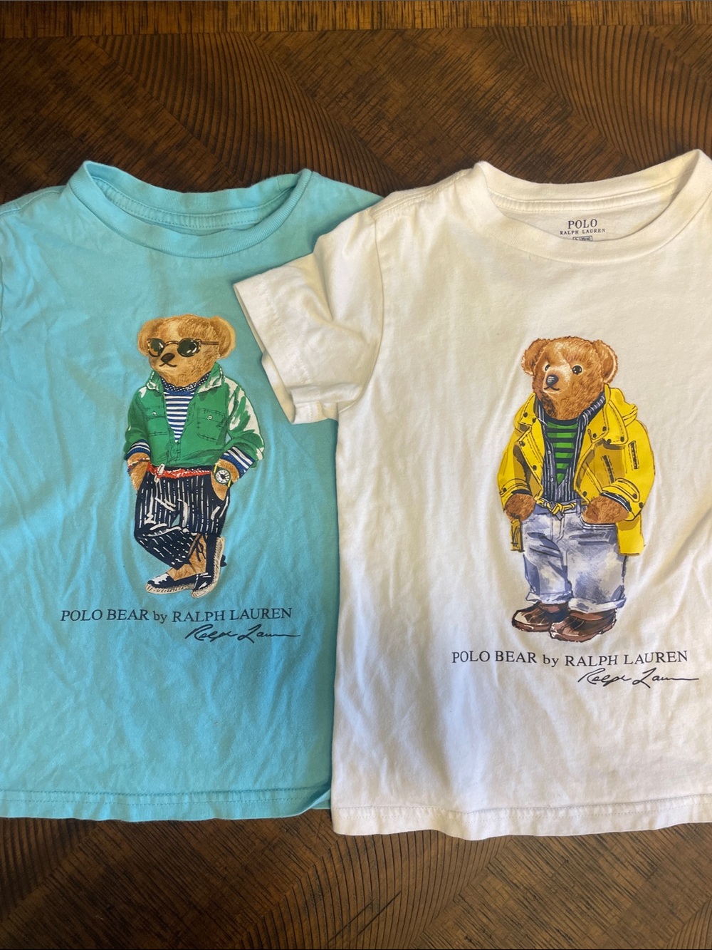 Polo by Ralph Lauren Kids' Bear Graphic Tees - White & Light Blue
